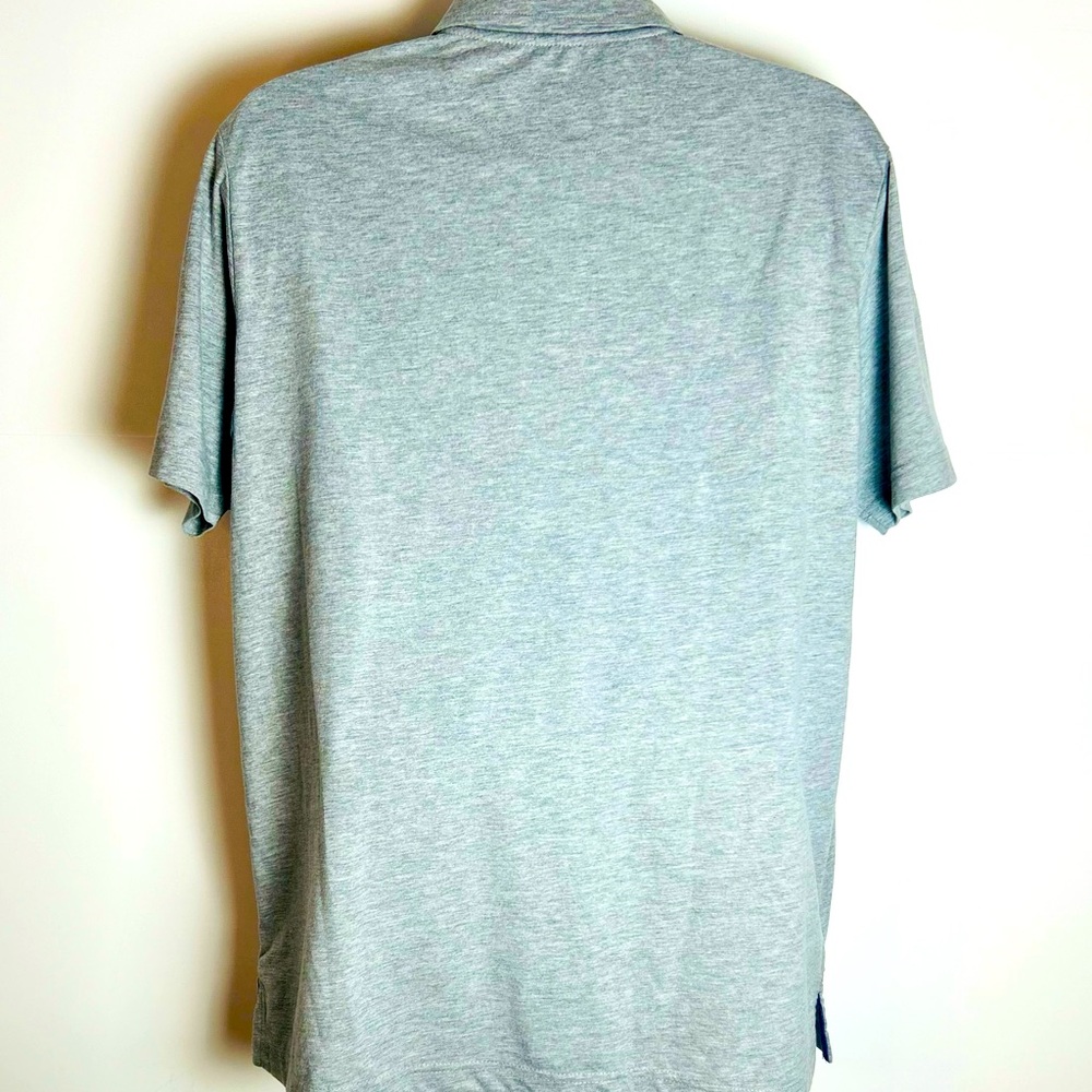 COLOSSEUM LSU GREY W/PURPLE YELLOW & WHITE STRIPS SHORT SLEEVE POLO MENS XL - Picture 2 of 5